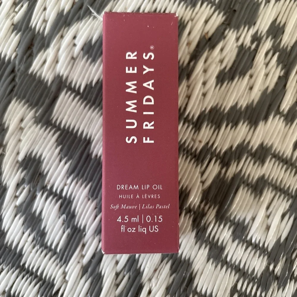 Summer Fridays Dream Lip Oil Soft Mauve NIB 0.15 Fl Oz
